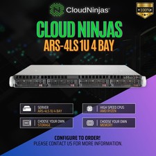 Cloud Ninjas ARS-4LS 1U 4 Bay Server AMD Ryzen 5 7600X 6 Core DDR5 ECC NVMe M.2 picture