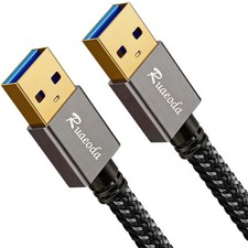 USB 3.0 Cable 6 ft, Male to Male Type A Double Sided Cord for Data picture
