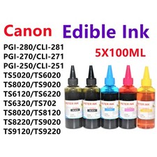 5X100ML Edible refill Ink alternative for Canon inkjet printer A picture