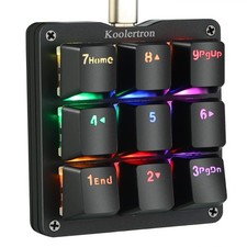 Koolertron One Handed Macro Mechanical Keyboard, RGB LED Backlit Portable Min... picture