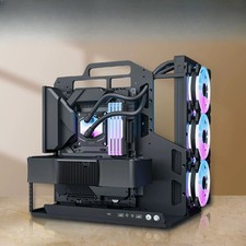 SOC-AP Open Frame PC Case Dual 360 Radiator Bracket ATX MATX ITX CNC Aluminum picture