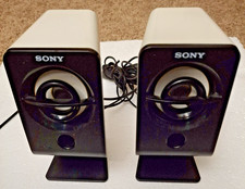 SONY SRS-A201 STEREO COMPUTER SPEAKERS W/ 3.5MM PLUG.  NO POWER ADAPTER INCL. picture
