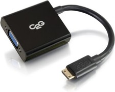 C2G Legrand VGA to HDMI Black Adapter Converter Dongle, HDMI Adapter C2G 41350 picture