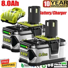 18V For RYOBI P108 18Volt One Plus High Capacity Lithium Battery / Charger picture