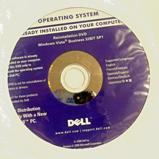 Microsoft Windows Vista Business SP1 (32-Bit) Install DVD - Dell OEM picture