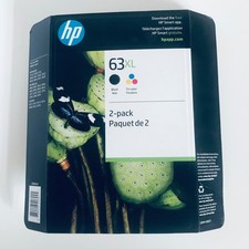 HP 63XL Combo Ink Cartridges 63XL Black Color 2 Pack OEM Genuine Dated 2027 picture