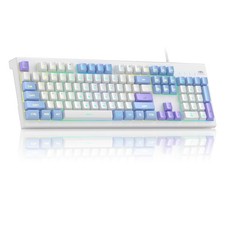 K2 Classic Wired Creamy Keyboard Iris Violet RGB Backlit 104 Keys PC Mac picture