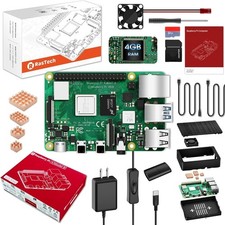RasTech Raspberry Pi 4 4GB Starter Kit with Pi 4 4GB Board, 32GB Card 4 Copper picture