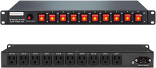 1U PDU Horizontal Rackmount Power Strip - Overload Protector picture