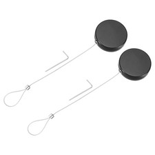 2 x 3.3ft Retractable Cable Security Lock with Latch Wrench 150 g Black picture