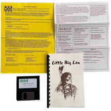 Vintage Software imodes Little Big Lan V2.0h 1996 Book Network 3.5” Floppy Infor picture