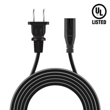 6ft UL US 2-Prong Port AC Power Cord Cable For Sony PS2 PS3 Slim Edition Mains picture