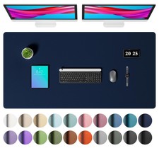 Aothia Faux Leather Desk Mat - Large Mouse Pad, Non-Slip PU Leather Blotter, Wat picture