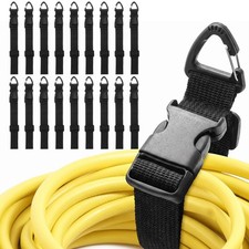18 Pack Adjustable Extension Cord Strap, Storage Straps with Triangle Clip picture