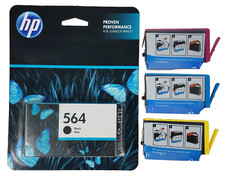 NOS Sealed HP Ink Set 564 Photo Black Cyan Magenta Yellow Sealed 2020-22 Exp. picture