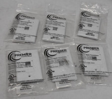 Premier Keystone Style Faceplates 1-Plex White PT-KSFP1-85 White 6 Pack picture