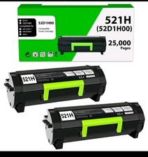 (2pack) LCC 521H 52D1H00 Black Compatible Laser Toner for Lexmark MS710 MS810 picture
