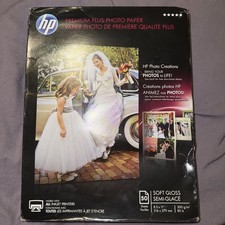 HP Premium Plus Photo Paper Soft Gloss 8.5x11 50 Sheets 80lb CR667A Inkjet Paper picture