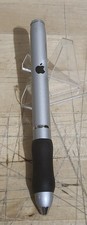 APPLE EMPLOYEE COMPANY HQ SILVER TONE BLACK LOGO BLACK INK BALL POINT PEN WORKS picture