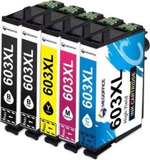 5 Non-OEM 603XL Ink Cartridges fits for Epson XP-2100 XP-3155 WF-2830 WF-2810 picture
