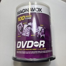 Magnavox DVD-R 100 Pack 120 Min 4.7 GB 16x Recordable Discs BRAND NEW SEALED  picture