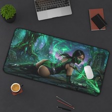 Jade Mortal Kombat Desk Mat Gaming Mouse Pad Gamer Setup picture
