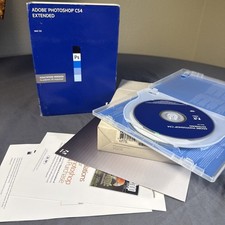 Adobe Photoshop CS4 Extended Student Windows Retail Version 2 Disc w/ Serial # picture