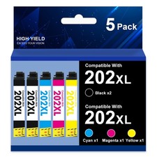 5PK 202XL Ink Cartridges for Epson WorkForce WF-2860 XP-5100 T202XL Ink printer picture