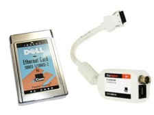 3Com EtherLink III PCMCIA Ethernet LAN PC Card 3C589C + Dongle Cable Dell picture