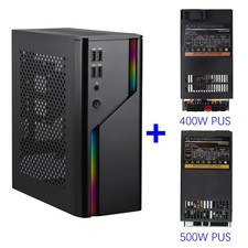 Mini ITX PC Case with Small 1U Flex Power Supply, SFF Chassis with ARGB Light picture