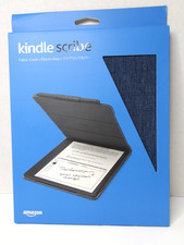Amazon Kindle Scribe Fabric Folio Cover w/ Magnetic Attach Denim Brand New picture