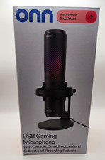 onn. USB/USB-C Gaming Microphone w/ Shock Mount, Cardioid/Omni/Bidirectional picture
