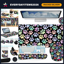 XXL Dog Paw Mouse Pad Set - Large Desk Mat, Cute Office Decor for Home & Office picture