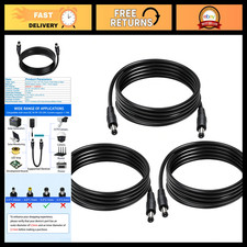 5.5mm x 2.1mm DC Power Cable - 3-Pack, 9.8FT Length, Durable Connector Cords picture