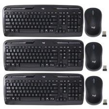 3x Logitech MK320 Full-size Wireless Membrane Keyboard and Mouse Bundle for PC picture
