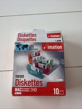 Imation Neon 3.5” Diskettes 10-pack 2HD MAC Formatted 2005 Open Box picture