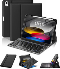 iPad A16 11th 10th Generation Case with Keyboard Wireless Detachable Folio Case picture
