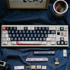 Aviation Theme Keycap 140 Keys Navy White Dye-sub PBT for Cherry MX Keyboard New picture