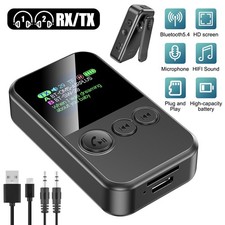 Bluetooth 5.4 Transmitter Receiver Wireless Audio 3.5mm AUX Adapter MP3 Player. picture