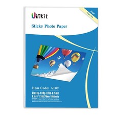 Uinkit 100 sheets Glossy Sticker Paper Photo 8.5x11 Inkjet Self Adhesive Stic... picture