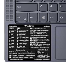 SYNERLOGIC Black Windows Reference Guide Keyboard Shortcuts Vinyl Sticker picture