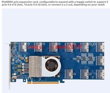 PLX88096 Expansion Card PCIe 4.0 TO 10*SFF-8654 5 *PCI-E 16X 10* PCIE 8X picture
