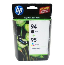 Set Genuine Factory Sealed HP 94 Blk & 95 Color Inkjet Cartridges dated 2018-21 picture