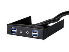 Silverstone FP32B-E Aluminum 3.5-Inch Drive Bay with USB 3.0X4 and HD Audio Port picture