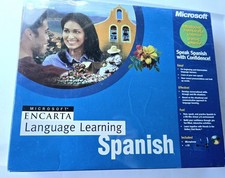 2000 Microsoft Encarta Language Learning Spanish PC CD-ROM Vintage Software picture