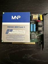 Practical Peripherals PM2400 HC MNP Level 5 8bit ISA Modem Card Vintage picture