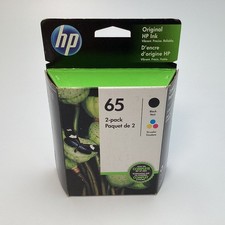 HP 65 Black & Tri-Color Original Ink Cartridge 2-Pack Exp 06/2023 - T0A36AN, NEW picture