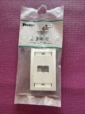 PANDUIT CFPE2WHY Wall Plate,Single Gang,2 Ports, White picture
