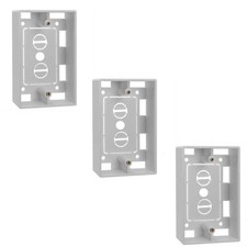 3 Pack Single 1 Gang Surface Mount Junction Backbox Wire Cable Wall Plate Box picture