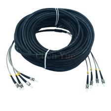 20M 4 Cores Field Outdoor Fiber Cable ST-ST 4 Strand 9/125 SM Fiber Patch Cord picture